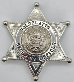 Obsolete Goldblatts Security Officer 6-Point Star Badge