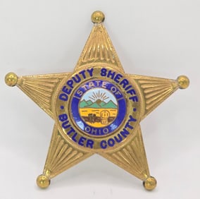 Obsolete Everson-Ross Butler County Ohio Deputy Sheriff 5-Point Star Badge