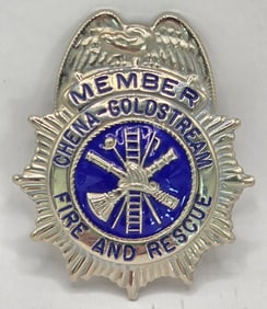 Obsolete Chena-Goldstream Alaska Fire And Rescue Member Shield Badge