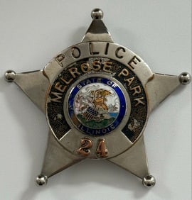 Obsolete C.H. Hanson Melrose Park Illinois Police Star Badge #24