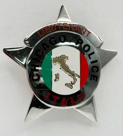 Obsolete Newer Chicago Police Lieutenant Italy Nationality Badge
