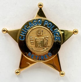 Obsolete Eagle Stamp Named Chicago Police Retired Presentation Badge
