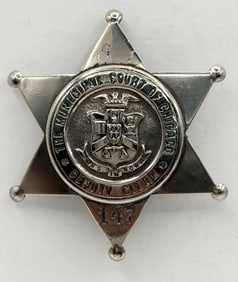 Obsolete S.D. Childs The Municipal Court Of Chicago Deputy Clerk Star Badge #147