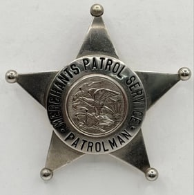 Obsolete Illinois Merchants Patrol Service Patrolman Star Badge