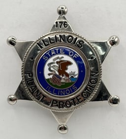 Obsolete Blackinton Illinois Plant Protection Star Badge #176