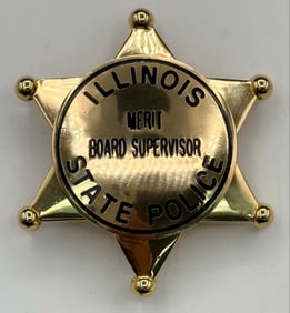 Obsolete Illinois State Police Merit Board Supervisor Star Badge