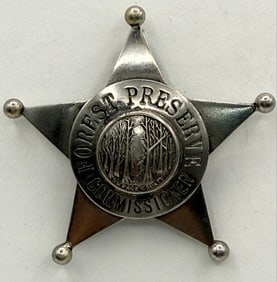 Obsolete S.D. Childs Dupage County Illinois Forest Preserve Commissioner Star Badge