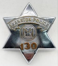 Obsolete C.H. Hanson Evanston Illinois Police Star Badge #130
