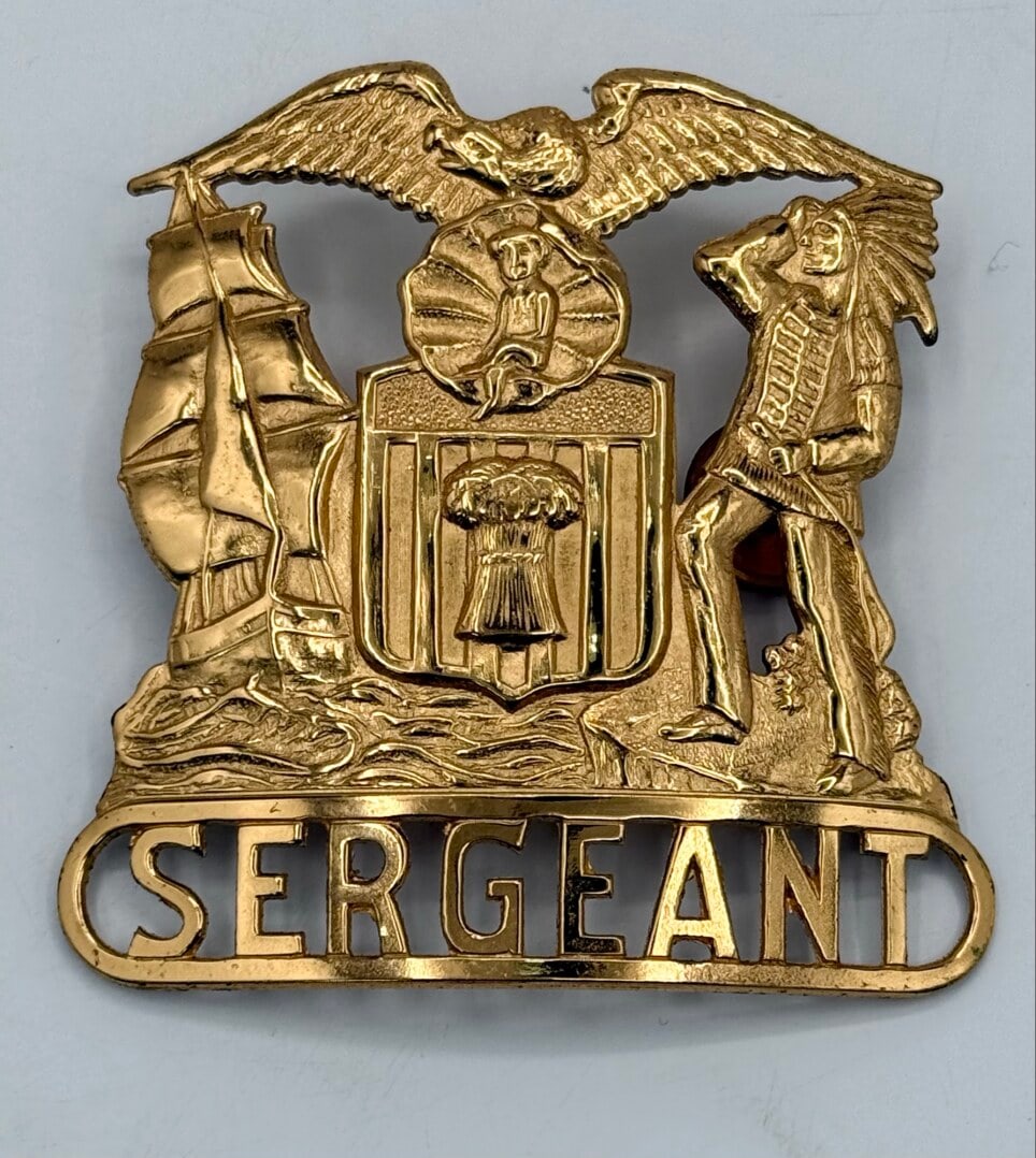 Obsolete Chicago Police Sergeant Cap Badge (1 of 2)