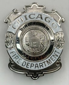 Obsolete Blackinton Chicago Fire Department Fire Alarm Operator Badge
