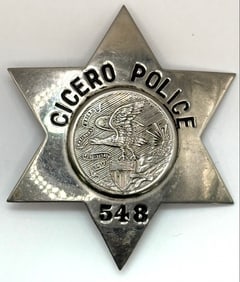 Obsolete Cicero Illinois Police Star Badge #548