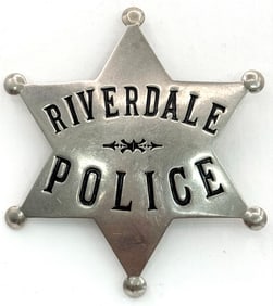 Obsolete C.H. Hanson Riverdale Illinois Police Star Badge