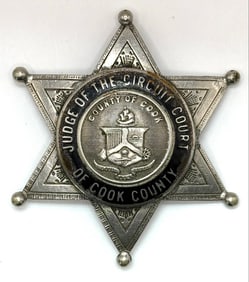 Obsolete C.H. Hanson Judge Of The Circuit Court Of Cook County Illinois Star Badge