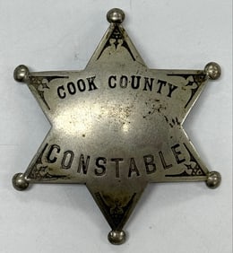 Obsolete Cook County Illinois Constable Star Badge