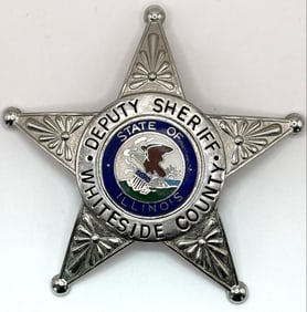 Obsolete Whiteside County Illinois Deputy Sheriff 5-Point Star Badge