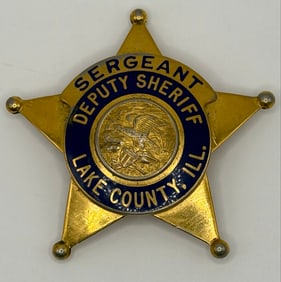 Obsolete C.H. Hanson Lake County Illinois Deputy Sheriff Sergeant Star Badge