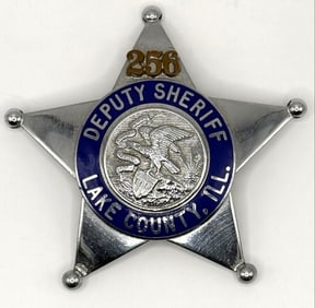 Obsolete C.H. Hanson Lake County Illinois Deputy Sheriff Star Badge #256