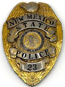 Obsolete New Mexico State Police Shield Badge #23