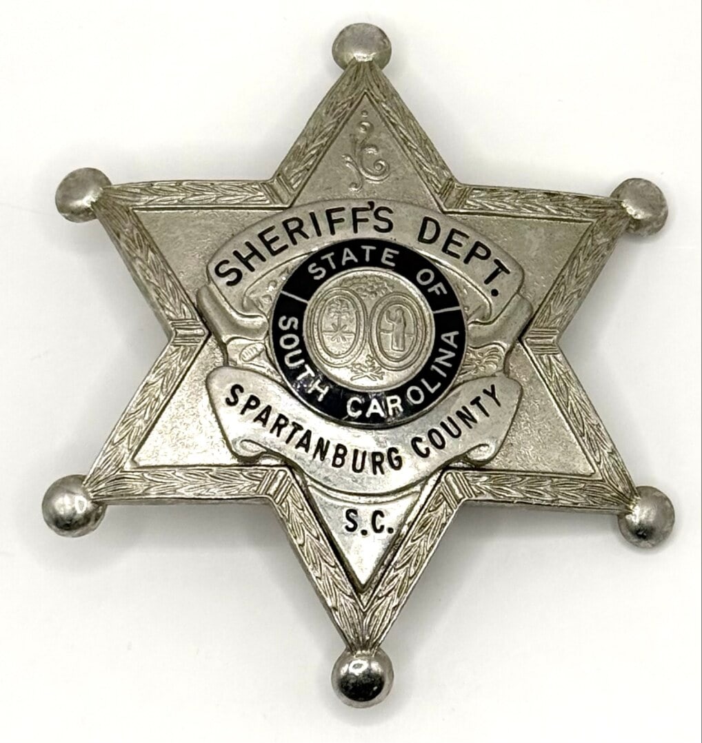 Obsolete Spartanburg County South Carolina Sheriff's Department Star Badge (1 of 2)