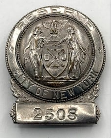 Obsolete Louis Markowitz City Of New York Reserve Shield Badge #2508