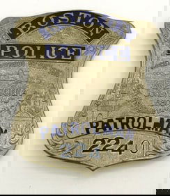 Obsolete Boston Police Patrolman Shield Badge #2240