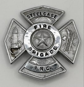 Obsolete Steelcase Incorporated Fire Brigade Badge