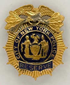 Obsolete City Of New York Police Reserve Badge
