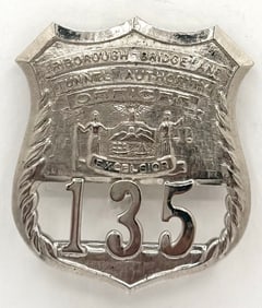 Obsolete City Of New York Triborough Bridge And Tunnel Authority Officer Shield Badge #135