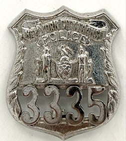 Obsolete New York City Transit Police Shield Badge #3335