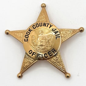 Obsolete Cook County Illinois Jail Officer Star Badge