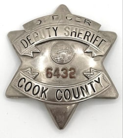 Obsolete Meyer & Wenthe Named Cook County Illinois Deputy Sheriff Officer Star Badge #6432