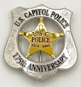 Obsolete Collinson 2003 United States Capital Police 175th Anniversary Badge