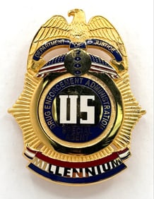 Obsolete G.R. Davis 2000 Department Of Justice DEA Special Agent Badge