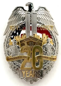 Obsolete 2021 September 11, 2001 20 Years Never Forget Shield Badge