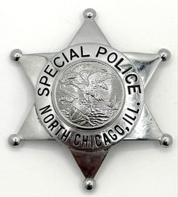 Obsolete C.H. Hanson North Chicago Illinois Special Police Star Badge