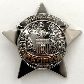 Obsolete Blackinton Retired Chicago Police Sergeant Star Badge