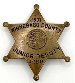 Obsolete C.H. Hanson Winnebago County Illinois Junior Deputy Sheriff Star Badge