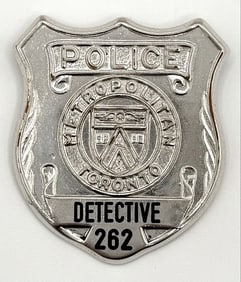 Obsolete City Of Toronto Metropolitan Police Detective Shield Badge #262