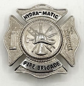 Obsolete Blackinton Hydra-Matic Fire Brigade Badge