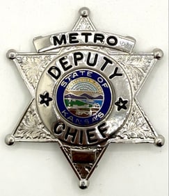 Obsolete State Of Kansas Metro Police Deputy Chief Star Badge