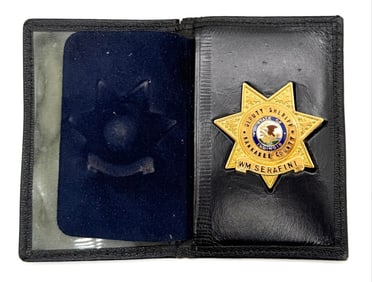 Obsolete Named Kankakee County Illinois Deputy Sheriff 7-Point Star Wallet Badge