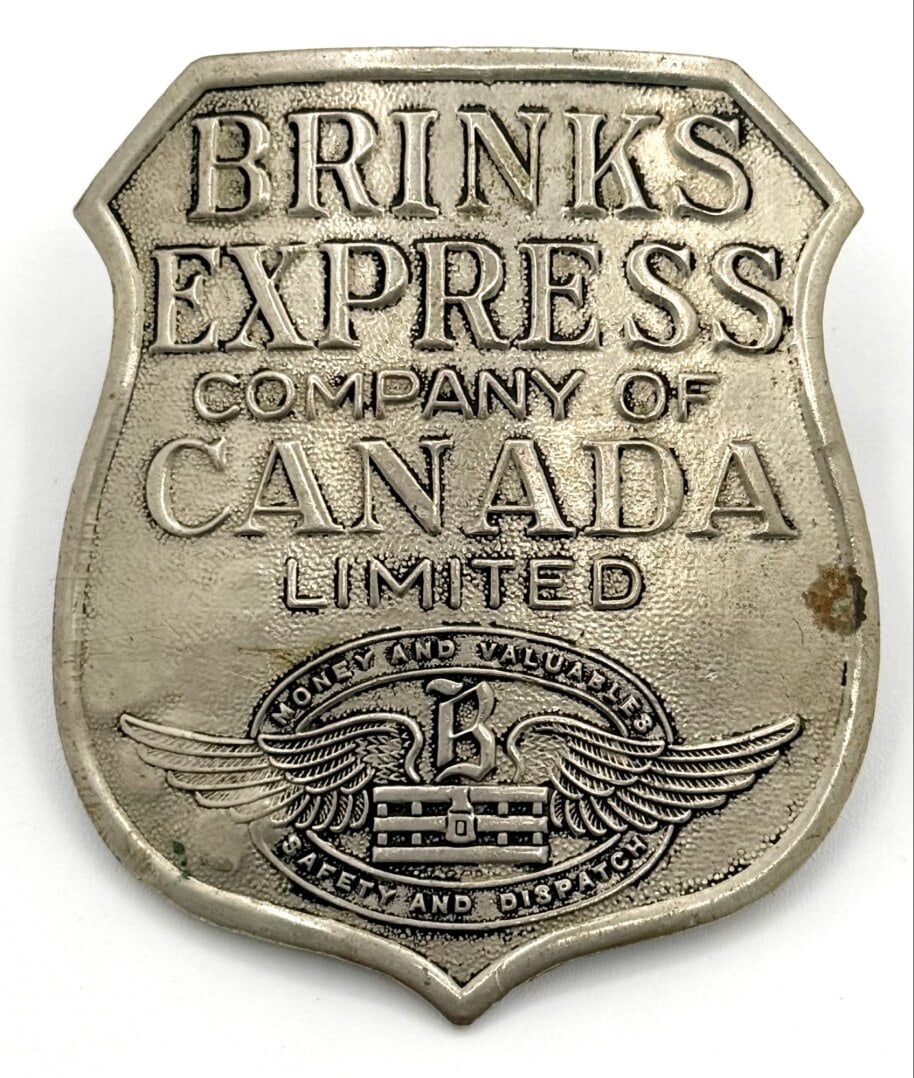 Obsolete Brinks Express Company Of Canada Limited Hat Badge (1 of 2)