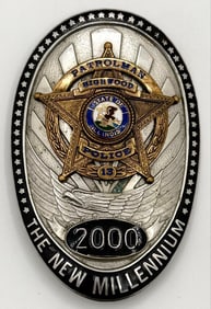 Obsolete Nielsen 2000 Highwood Illinois Police Patrolman Shield Badge #13