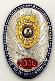 Obsolete Nielsen 2000 Cahokia Illinois Police Captain Shield Badge