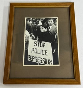 Original 1960's "Stop Police Repression" Framed Photograph