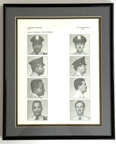 Framed 1991 University Of Chicago Police Haircut Standards Photo Sheet