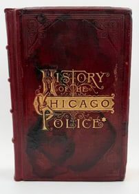 1887 History Of The Chicago Police Leather Bound Book