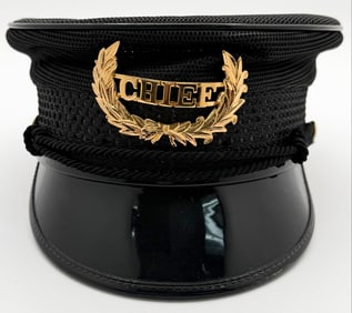 Obsolete Railroad Conductor Style "Chief" Cap & Badge