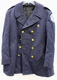 Vintage Obsolete Chicago City Police Double Breasted Overcoat