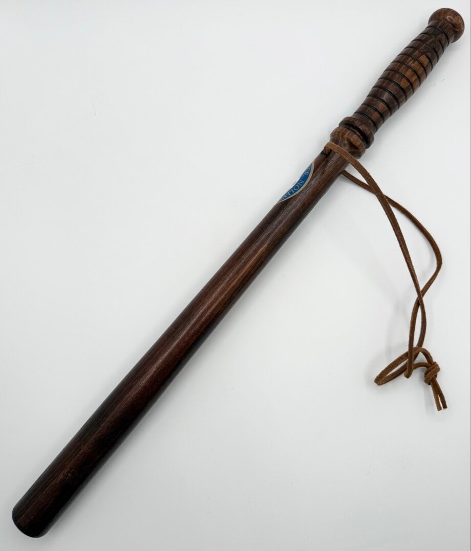 Vintage Wood Chicago Police Baton / Billy Club With Leather Strap: Vintage Wood Police Baton / Billy Club With Leather Strap. Comes with Chicago Police Historical Association Sticker. Good condition with age & use wear. Measures 22" long.